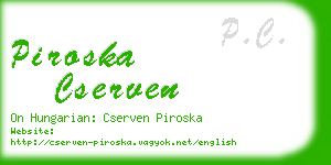 piroska cserven business card